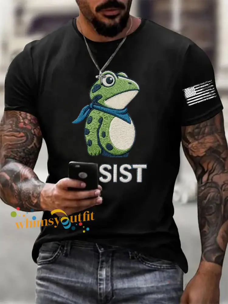 Men’s Frog Resist Printed T-Shirt Black / S