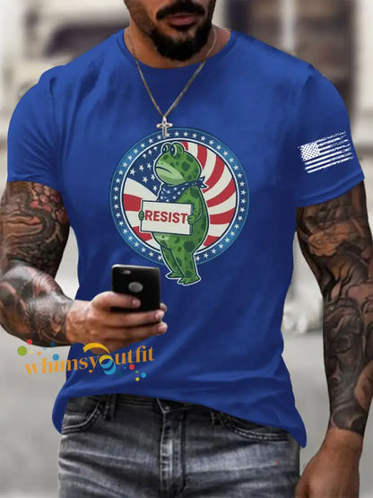 Men’s Frog Resist Printed T-Shirt Royal Blue / S