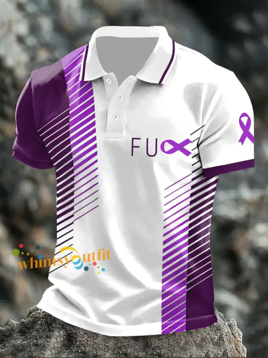 Men’s fu** cancer tops Purple / S