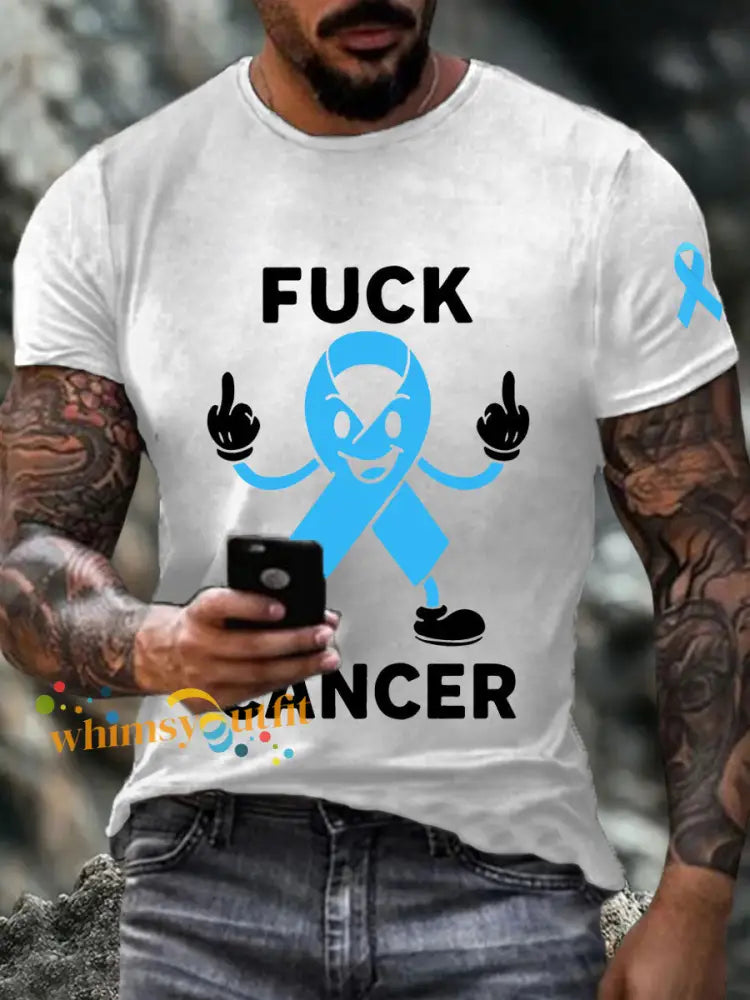 Men’s fuck cancer t shirts White / S