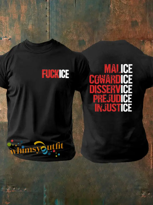 Men’s Fuck ICE Printed T-shirt Black / S