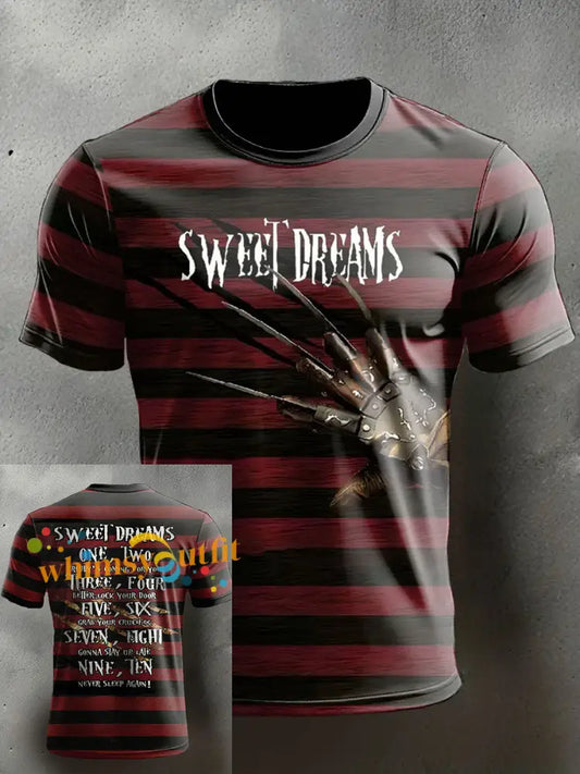 Men’s Funny Halloween Horror Printed T shirt Deep Red / S