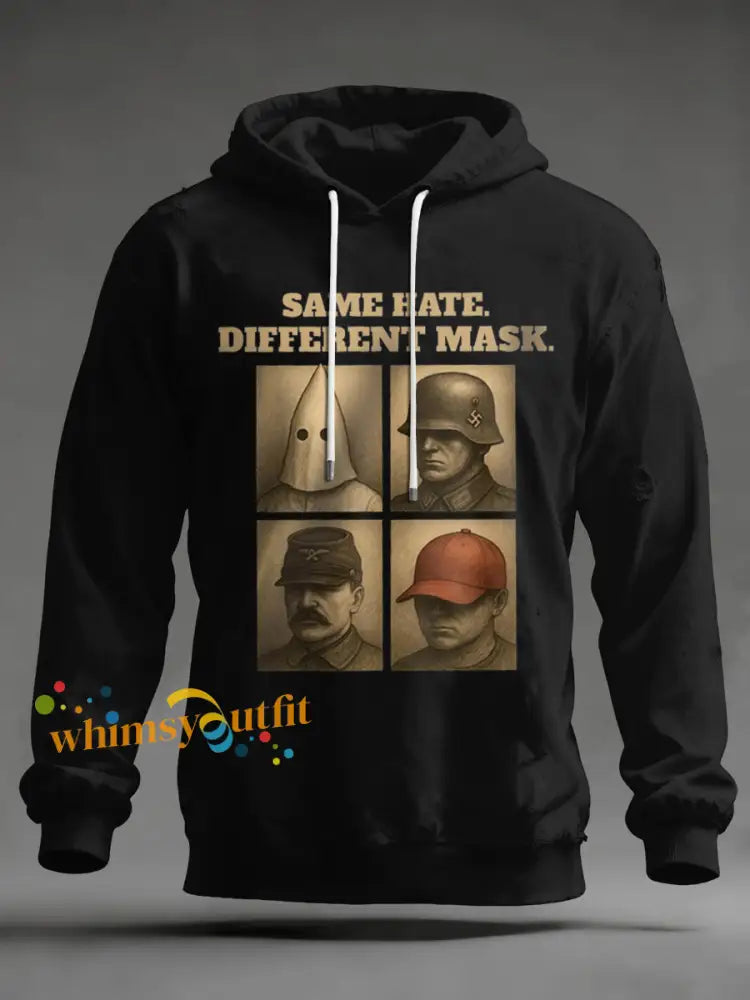 Men’s Funny Protest Graphic Hoodie Black / S