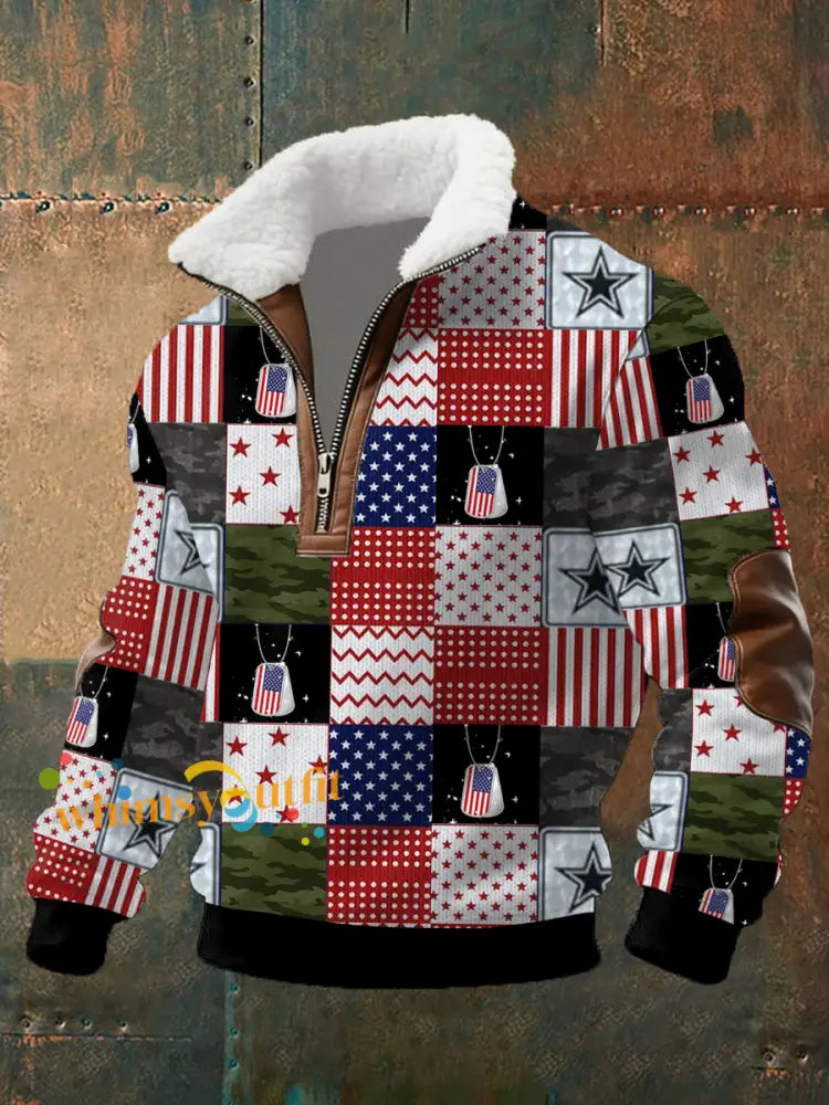 Men’s Funny Veteran Christmas Printed Tops As picture / S