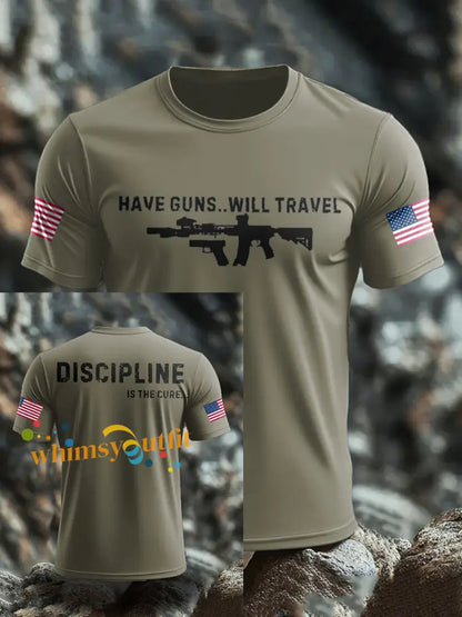 Men’s Funny Veteran Retirement Printed T-shirt Army Green / S