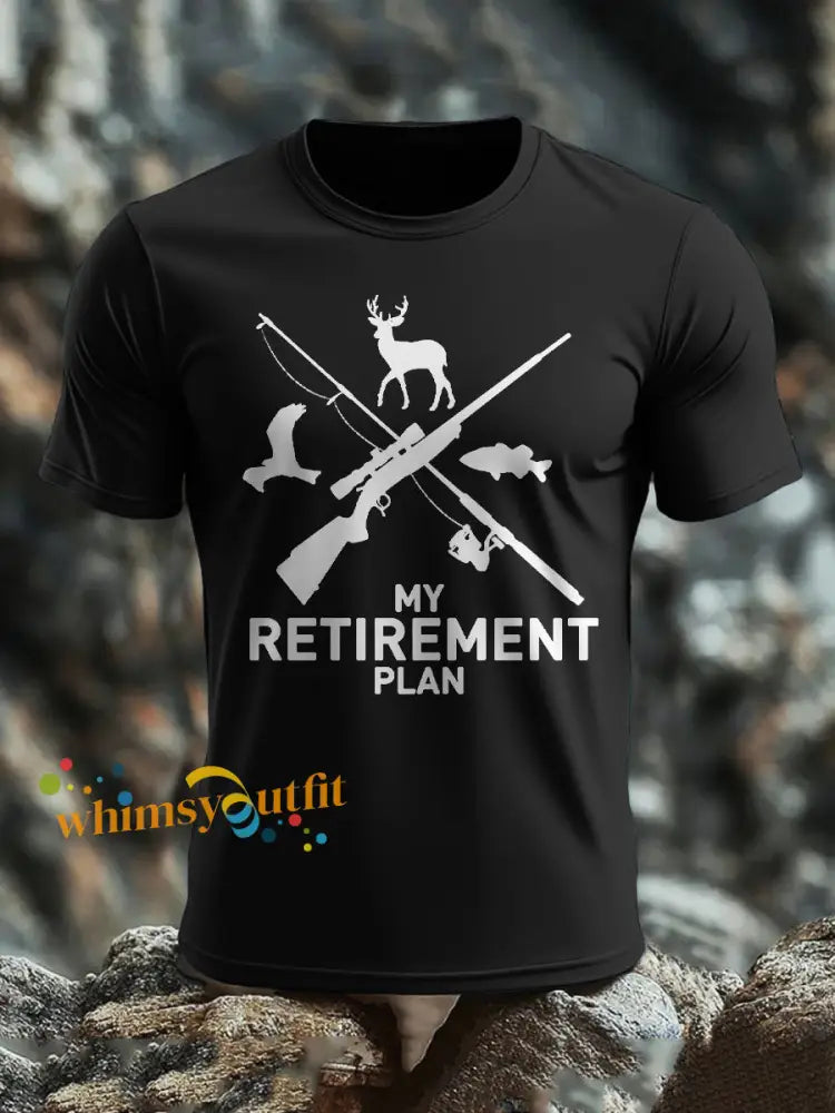 Men’s Funny Veteran Retirement Printed T-shirt Black / S