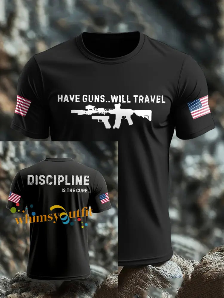 Men’s Funny Veteran Retirement Printed T-shirt Black / S