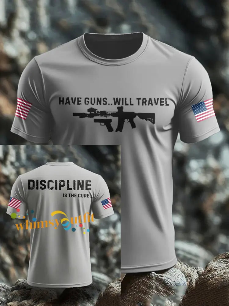 Men’s Funny Veteran Retirement Printed T-shirt Light Gray / S