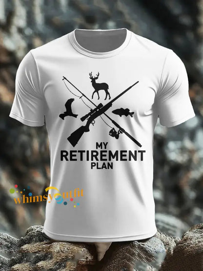 Men’s Funny Veteran Retirement Printed T-shirt White / S