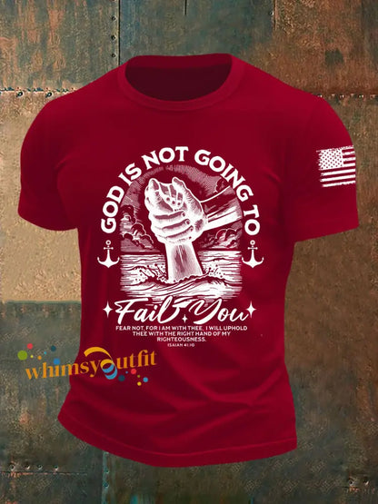 Men’s God Is Not Going To Fail You Short sleeved T shirt Deep Red / S