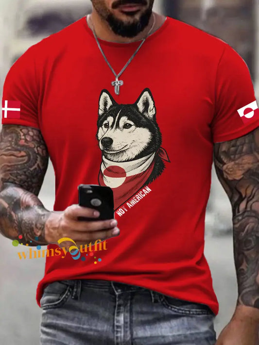 Men’s Greenland Dog T-shirt Pure Red / S