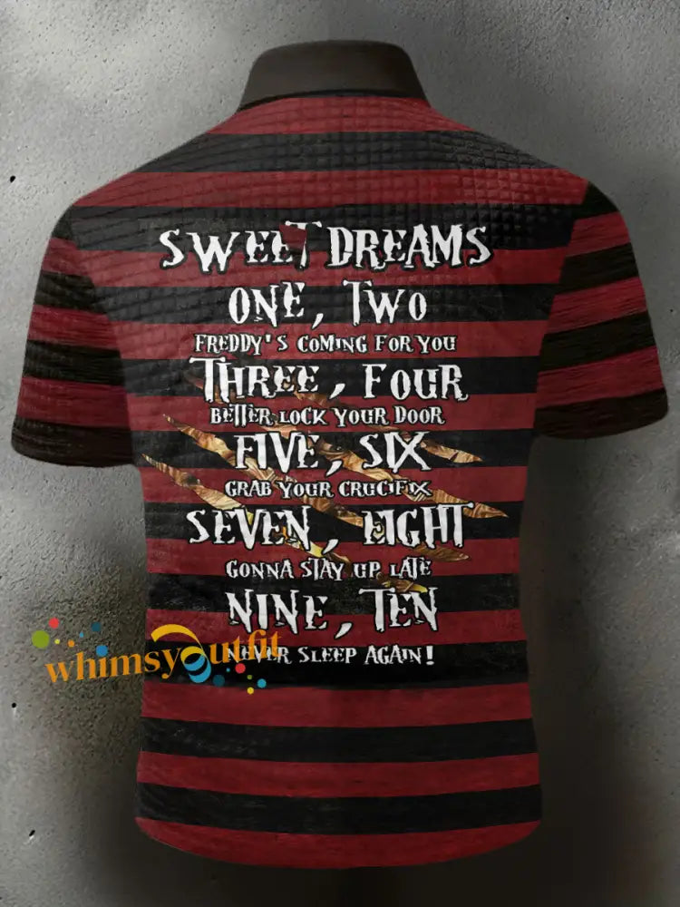 Men’s Halloween Horror Nightmare Printed Casual Tops