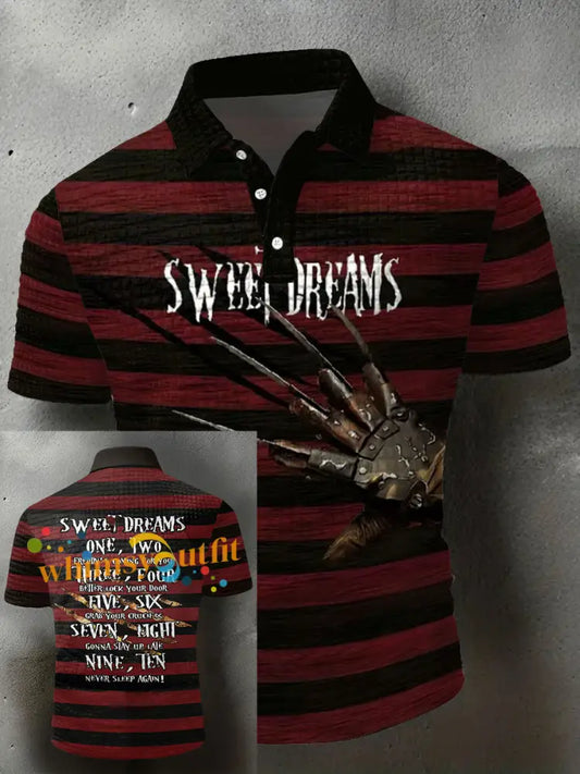 Men’s Halloween Horror Nightmare Printed Casual Tops As picture / S