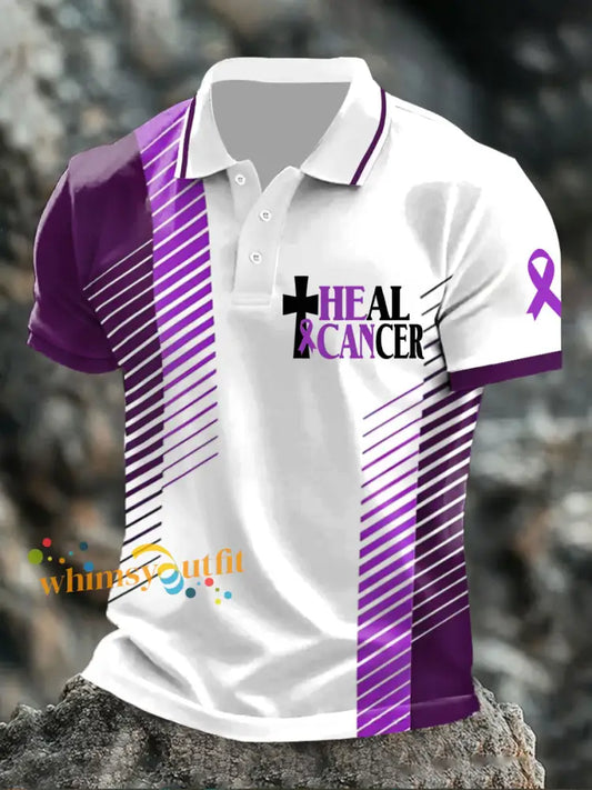 Men’s heal cancer tops Purple / S