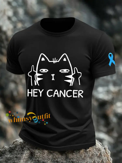 Men’s hey cancer t shirts Black / S