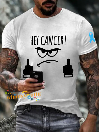 Men’s hey cancer t shirts White / S