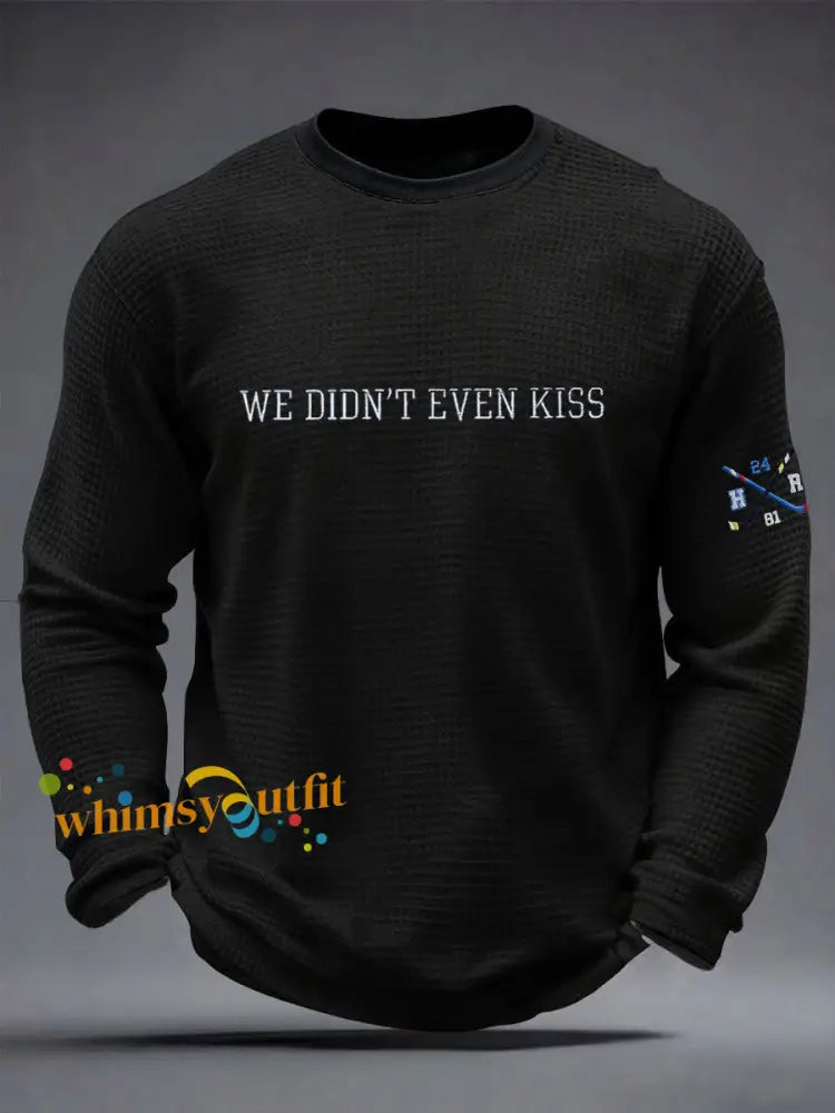 Men’s Hockey Waffle Print Casual T-Shirt Black / S