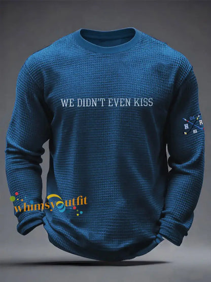Men’s Hockey Waffle Print Casual T-Shirt Blue / S