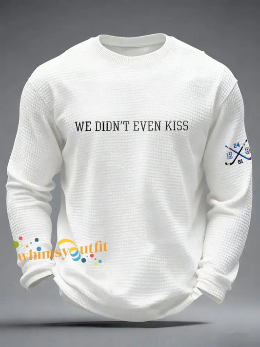 Men’s Hockey Waffle Print Casual T-Shirt White / S