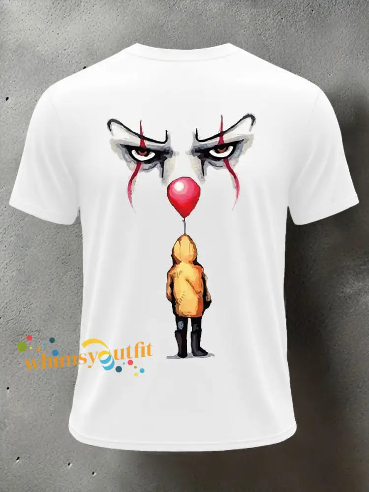 Men’s Horror Halloween You’ll Float Too Short Sleeve T shirt
