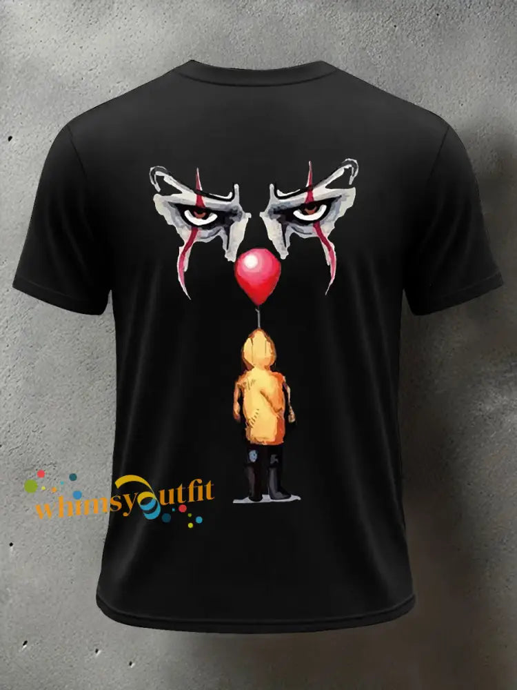 Men’s Horror Halloween You’ll Float Too Short Sleeve T shirt