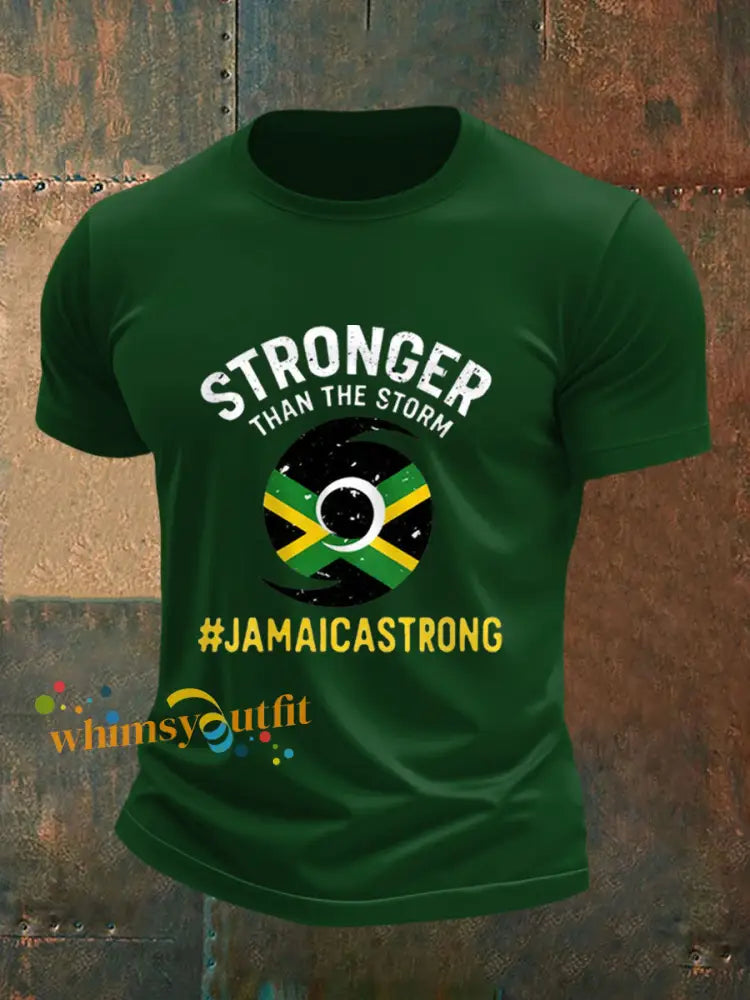 Men’s Hurricane Melissa Jamaica Stronger Than The Storm Pray For Jamaica Tee
