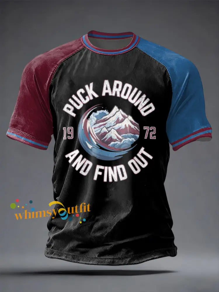 Men’s Ice Hockey Print Casual T-shirt As picture / S