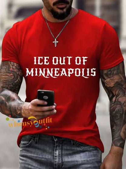 Men’s ICE Out Of Minneapolis Print T-Shirt Red / S
