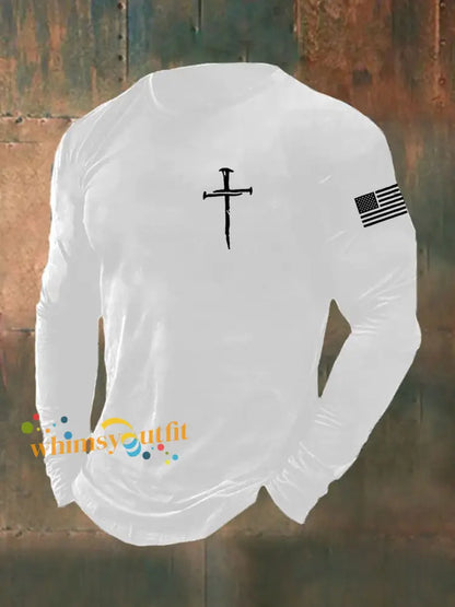 Men’s Jesus The Way The Truth The Life John 14:6 Christian Cross Long Sleeve T-shirt