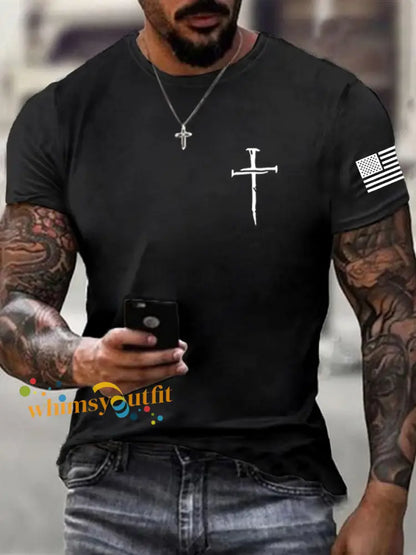 Men’s Jesus The Way The Truth The Life John 14:6 Christian Cross Short Sleeve T-shirt