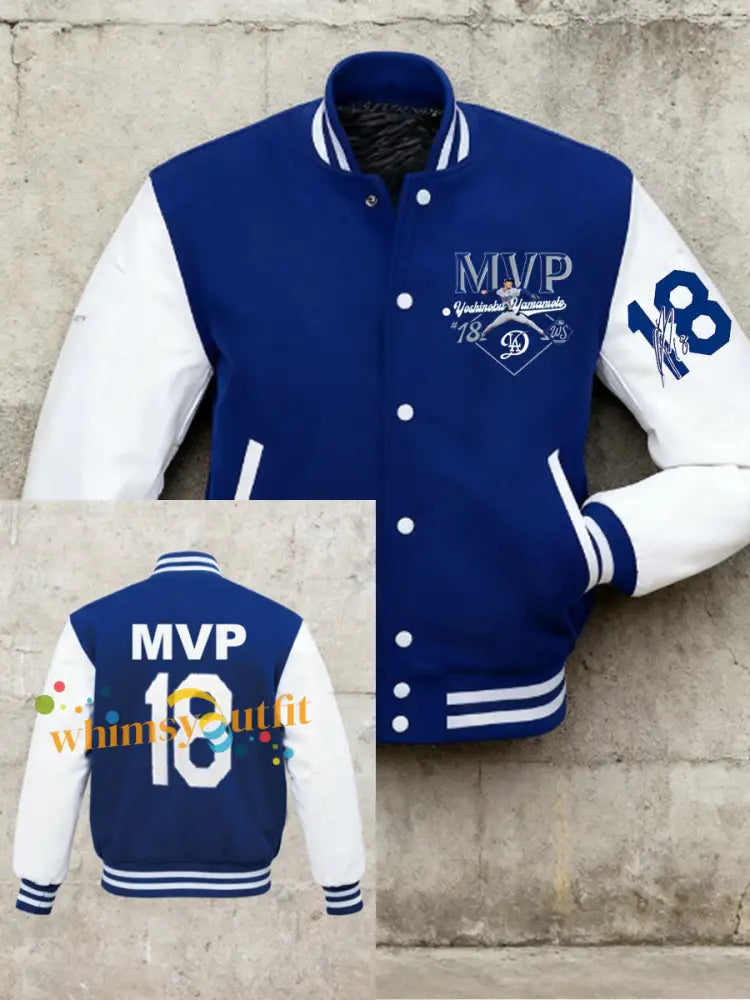 Men’s Los Angeles Dodgers Yohji Yamamoto MVP World Series Champion 2025 Reversible Baseball Jacket Blue / S