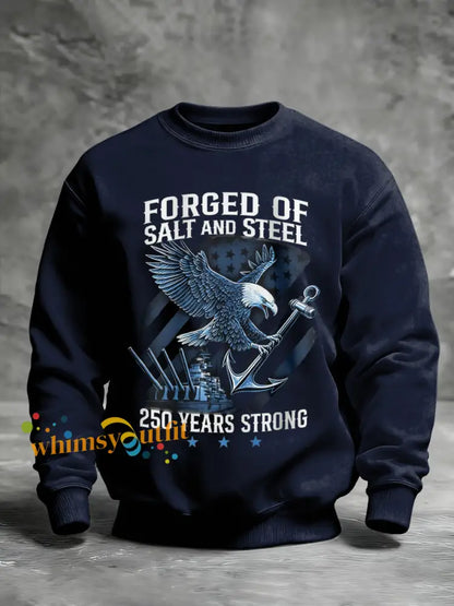 Men’s Navy 250th Anniversary Printed Crew Neck Sweatshirt Navy Blue / S