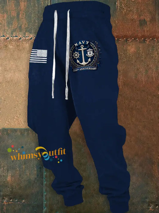 Men’s Navy 250th Anniversary Printed long johns Navy Blue / S