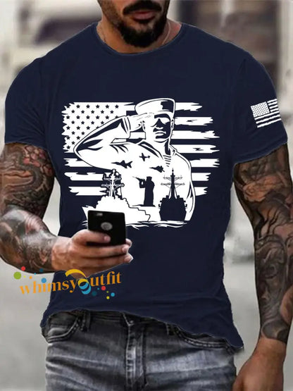 Men’s Navy 250th Anniversary Printed T-shirt Navy Blue / S