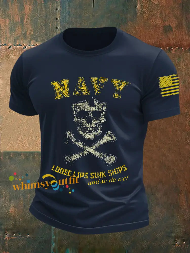 Men’s Navy Birthday Short-sleeved T-shirt Navy Blue / S