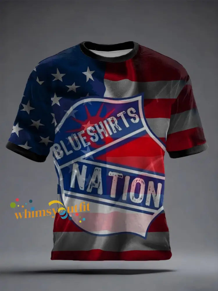 Men’s New York Hockey Inspired short sleeves t-shirt As picture / S