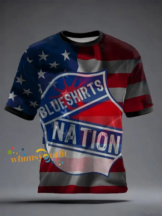 Men’s New York Hockey Inspired short sleeves t-shirt As picture / S