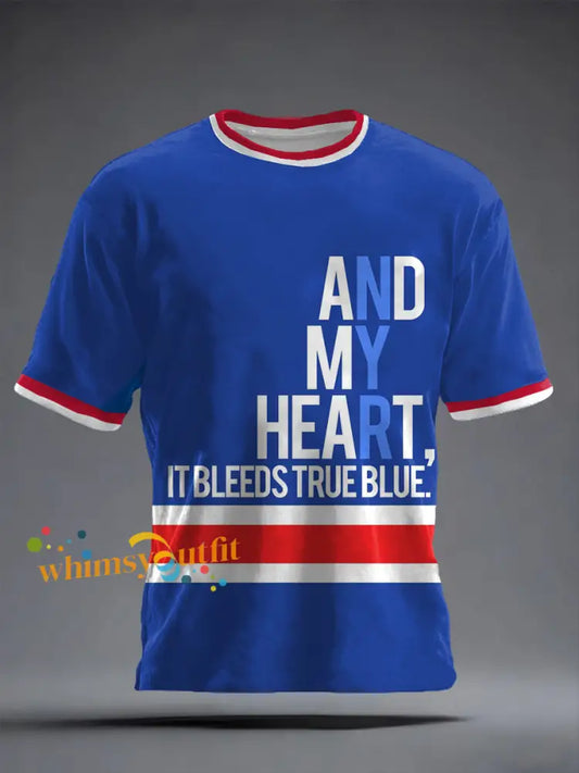 Men’s New York Hockey Inspired short sleeves t-shirt As picture / S