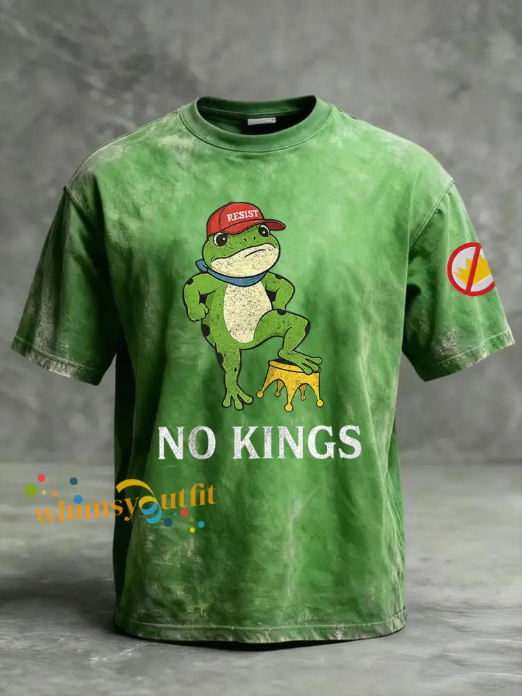 Men’s No Kings Frog Resist Short Sleeves T-shirt Green / S
