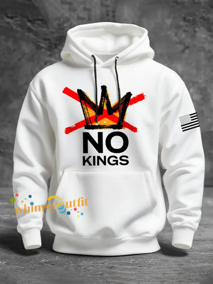 Men’s No Kings Hoodies White / S
