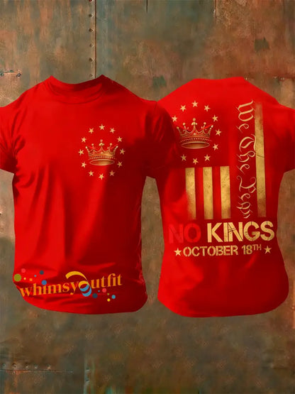 Men’s No Kings in America short sleeves t-shirt Red / S