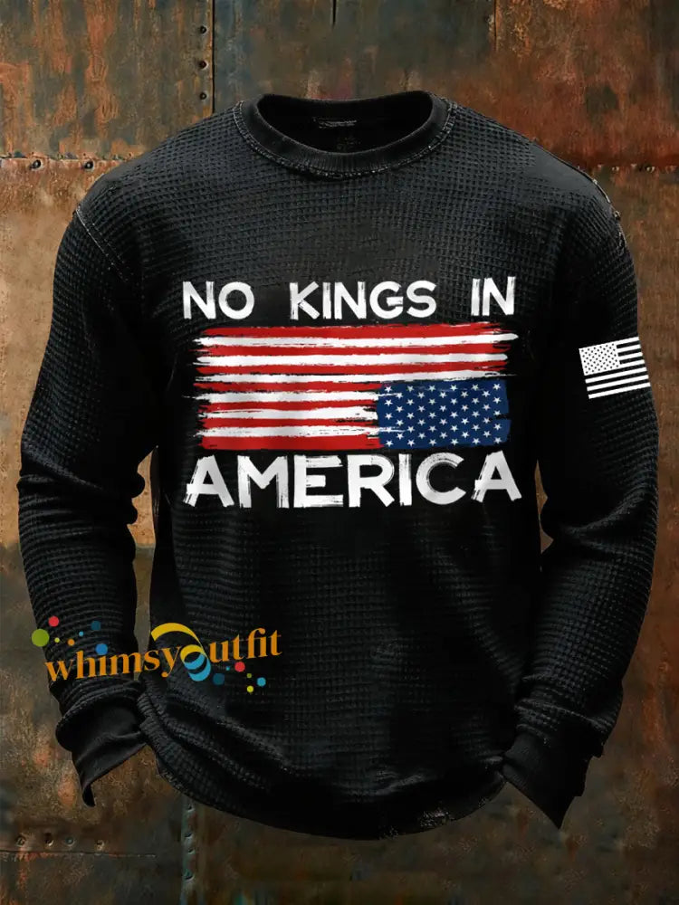 Men’s ’No Kings in America’ T-shirts Black / S