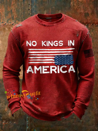 Men’s ’No Kings in America’ T-shirts Red / S