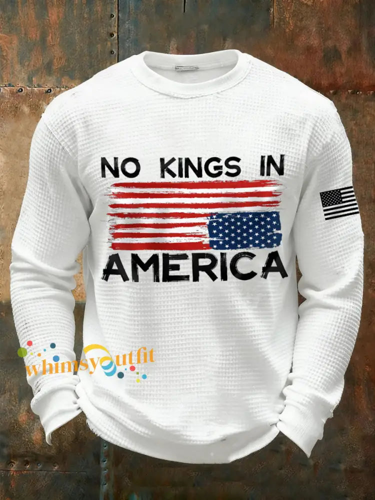Men’s ’No Kings in America’ T-shirts White / S