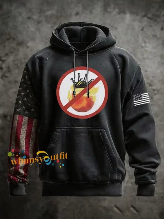 Men’s No Kings Printed Hoodie Black / S