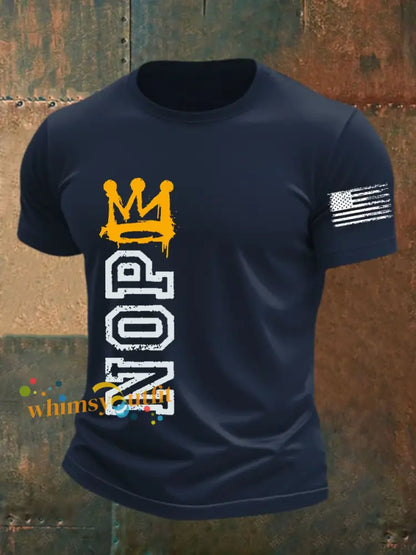 Men’s No Kings Protest Sign Nope T-shirt Navy Blue / S