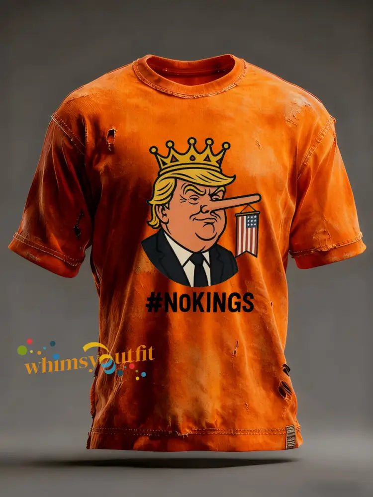 Men’s No Kings T-shirt Orange / S