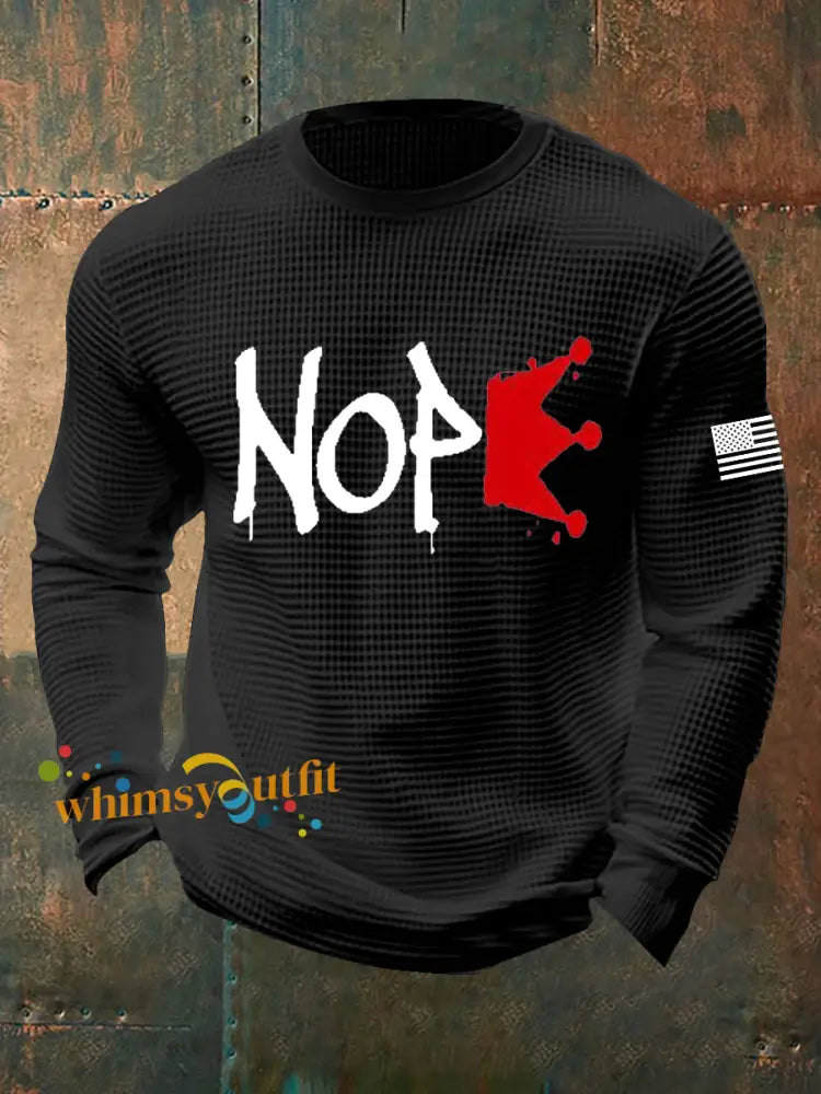 Men’s No Kings Waffle Top Black / S