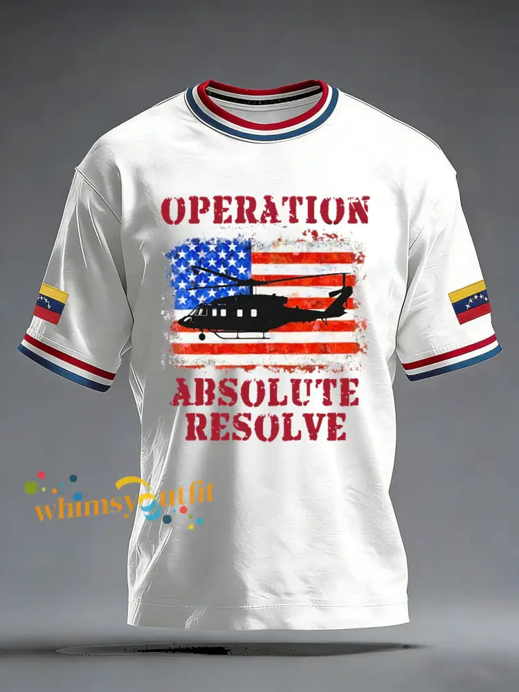 Men’s Operation Absolute Resolve Printed T-shirt White / S