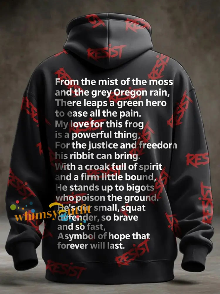 Men’s Oversized Drop-Shoulder Hoodie with Pockets